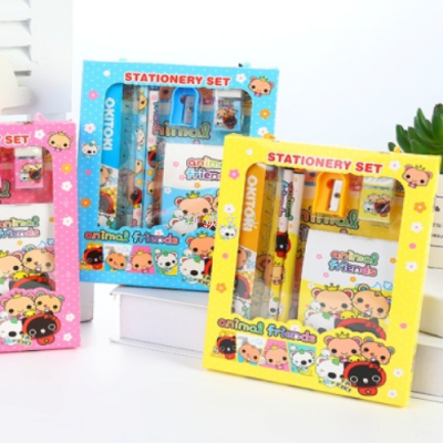 Cute Creative Stationery Suit Student Prize Pencil Eraser Combination