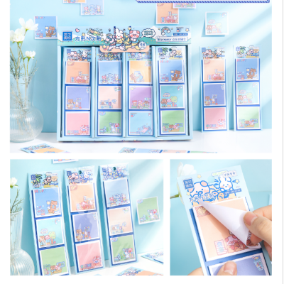 Laike Collection Square Sticky Sticky Notes Ins Style Cute Cartoon Note Sticker Simple Japanese Style Notepad