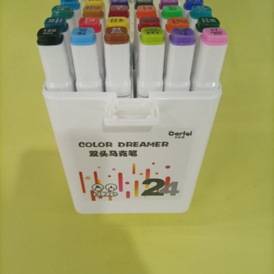24 Colors High Quality Marker Pen Use Environmentally Friendly Ink for Smooth Writing, Bright Colors and Reasonable Price
