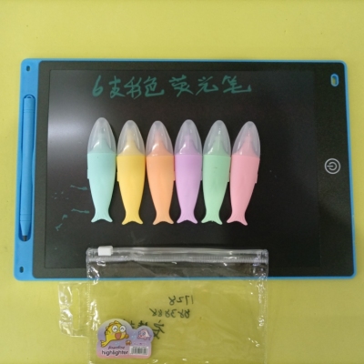 6 Zipper Bags Color Fluorescent Pen Use High Quality Environmental Protection Ink Colorful and Reasonable Price