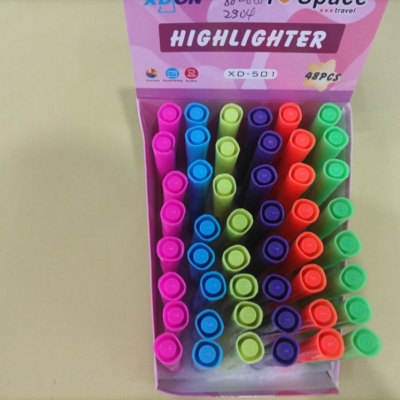 501 48 Pieces Display Box Color Fluorescent Pen Use High Quality Environmentally Friendly Ink to Write Smoothly and Brightly Colored