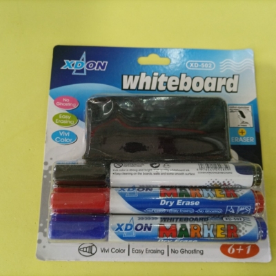 6+1 with Wipe Whiteboard Marker Use High Quality Environmentally Friendly Ink to Write Smoothly and the Price Is Reasonable