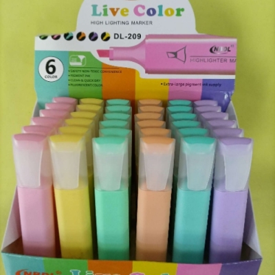 36 Pieces Display Box Color Fluorescent Pen Use High Quality Environmental Protection Ink to Write Smoothly and Bright Colors