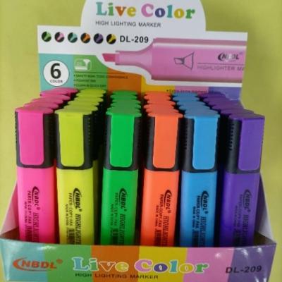 36 Pieces Display Box Color Fluorescent Pen Use High Quality Environmental Protection Ink to Write Smoothly and Bright Colors