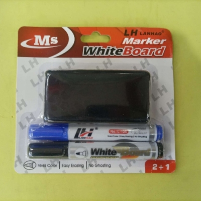 2+1 with Wipe Color Whiteboard Marker Use High Quality Environmentally Friendly Ink to Write Smoothly Colorful and Reasonable Price