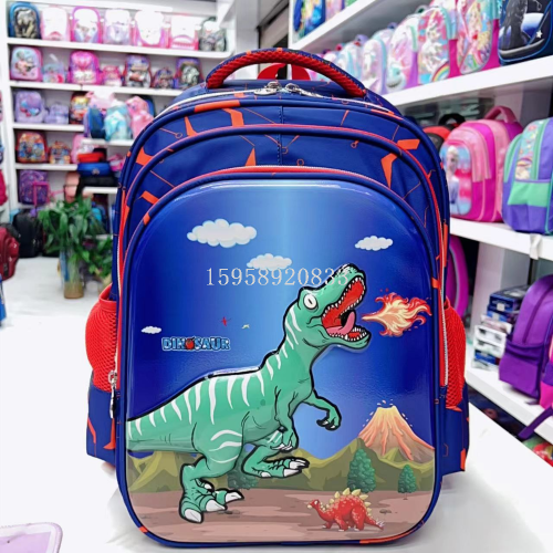 Schoolbag Backpack student Bag Pu Schoolbag 3D Schoolbag Concave-Convex Trolley Bag Cartoon Bag Children‘s Bag