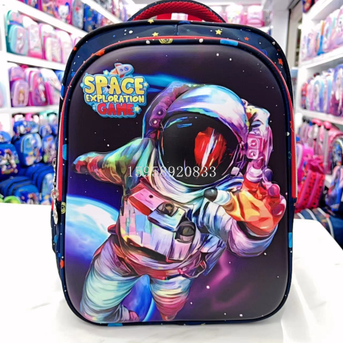 schoolbag backpack student bag pu schoolbag 3d schoolbag concave-convex trolley bag cartoon bag children‘s bag