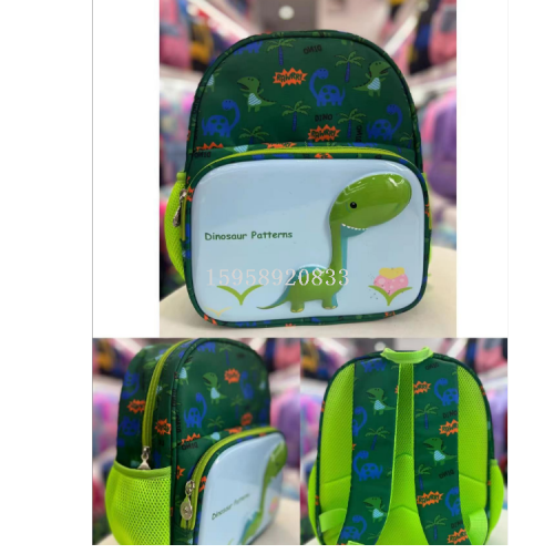 Schoolbag Backpack Trolley Bag Schoolbag Three-Piece Set Lunch Box Pencil Case Cartoon Bag School Bag Pencil Case