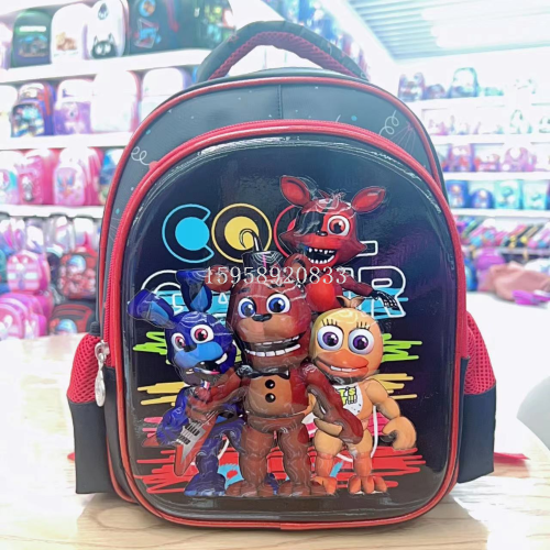 schoolbag backpack children‘s bags three-piece trolley bag school bag 3d bag stationery box lunch box