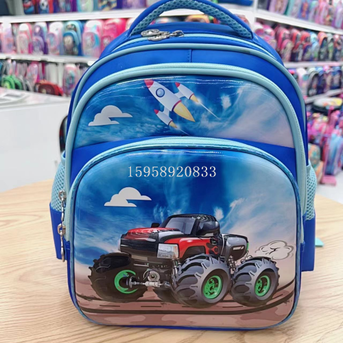 schoolbag backpack children‘s bags three-piece trolley bag school bag 3d bag stationery box lunch box