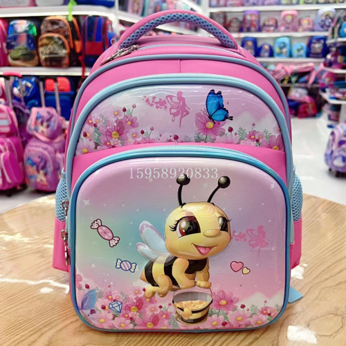 schoolbag backpack children‘s bags three-piece trolley bag school bag 3d bag stationery box lunch box