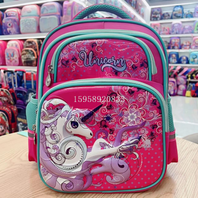 Schoolbag Backpack Trolley Bag Schoolbag Three-Piece Set Lunch Box Pencil Case Cartoon Bag School Bag Pencil Case