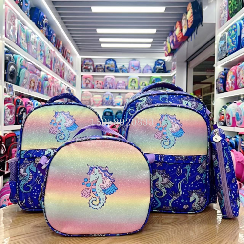 schoolbag three-piece four-piece backpack lunch box pencil case cartoon backpack backpack thermal insulation bag