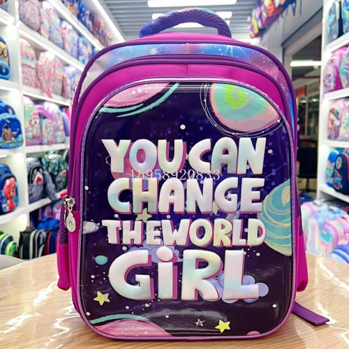 schoolbag backpack children‘s bags three-piece trolley bag school bag 3d bag stationery box lunch box