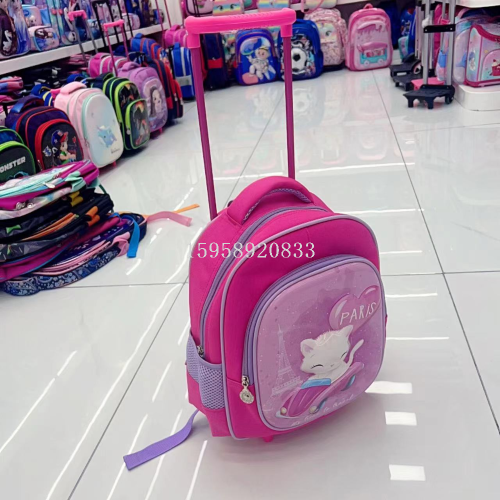 schoolbag backpack cartoon bag 3d bag trolley bag pencil case lunch box school bag schoolbag three-piece set