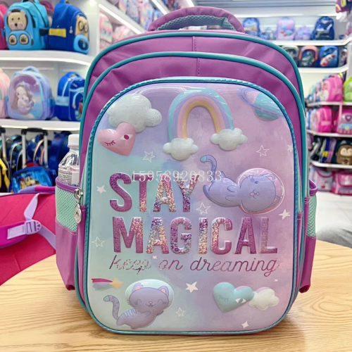 schoolbag backpack cartoon bag 3d bag trolley bag pencil case lunch box school bag schoolbag three-piece set