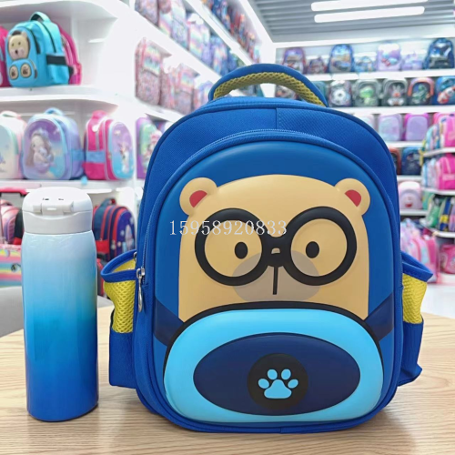 schoolbag backpack children‘s bags three-piece trolley bag school bag 3d bag stationery box lunch box