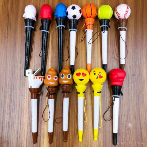 韩版创意圆珠笔  拳头便便马桶卡通跳动圆珠笔  24支一盒