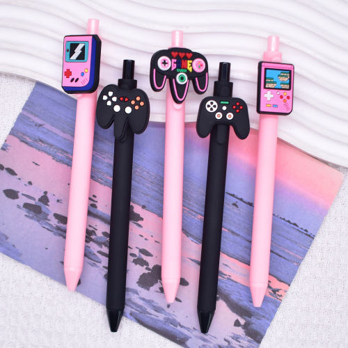 卡通游戏手柄创意摁动圆珠笔文具用品可爱笔diy盲盒广告笔中性笔