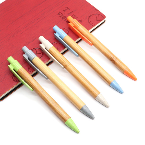 圆珠笔竹子环保麦秸秆木头圆珠笔bamboo pen