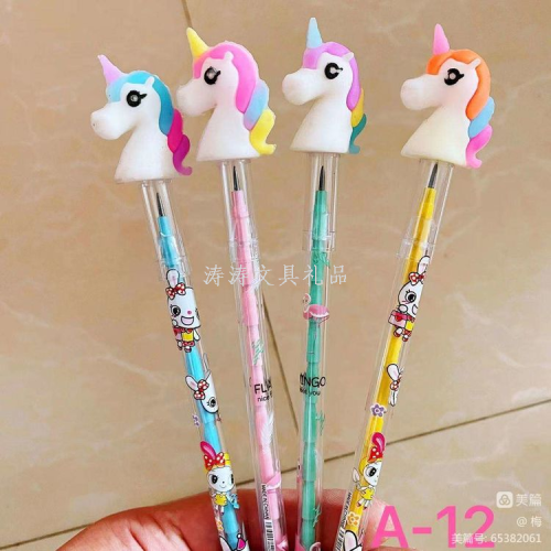 Children‘s Cutting-Free Bullet Pencil Creative Cartoon Egg-Laying Missile Pen Cute Elementary School Students Cutting-Free Pencil Core-Changing