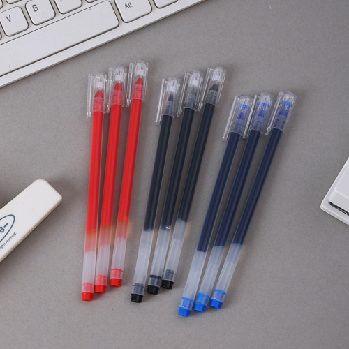 大容量巨能写中性笔针管型0.5办公签字笔学生写字笔创意文具批发