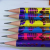 Laser Heat Transfer Printing Leather Tip Flash Pencil 12 PCs Color Rod Boxed Children Writing Pencil Student Stationery