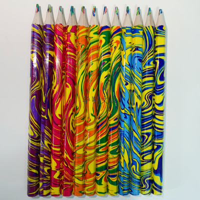 Thick Pen Rainbow Core Color Pencil Large Hexagonal Rod Random Core Color Lead Creative Graffiti Color Pencil