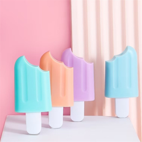 创意雪糕荧光笔儿童迷你荧光笔学生卡通记号笔6色6支装冰棍荧光笔