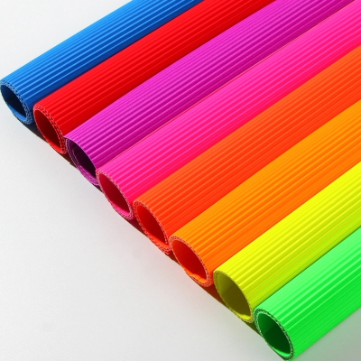 A4 Corrugated Paper Handmade Fluorescent Color Diy Material Can Be Customized 7 Colors 7 Sheets Double-Sided One Color Craft Class Wholesale