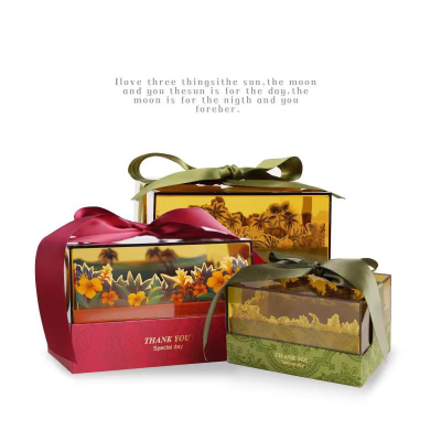Garden Gift Box Wedding Candies Box Hand Gift Box High Grade Velour Handle Portable Box Packing Box