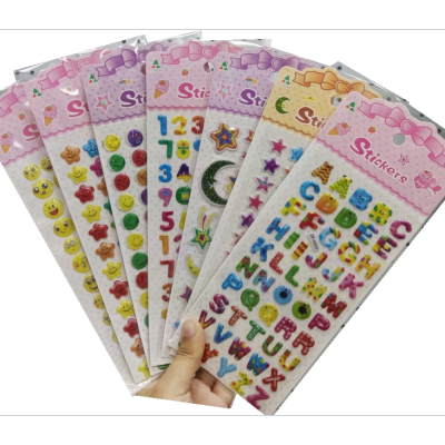 Children's Cartoon Bubble Sticker 3D Three-Dimensional Creativity Stickers Kindergarten Reward Reward Sticker Various Styles