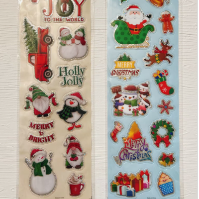 New Christmas Gilding Three-Dimensional Stickers Holiday Special