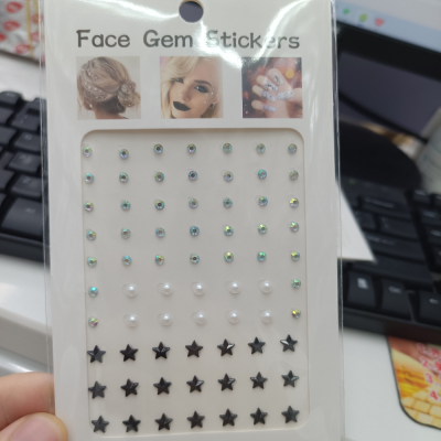 Internet Celebrity Face Diamond Sticker Rhinestone Eye Makeup Light Diamond