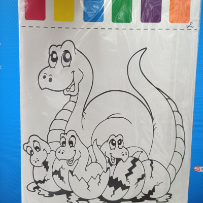 Children's Watercolor Painting Book Comes with Watercolor Pen Paint Line Manuscript Graffiti Filling Color Painting