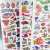 Children's Stickers Food Shiny Laser Crystal Three-Dimensional Gilding Drop Stickers