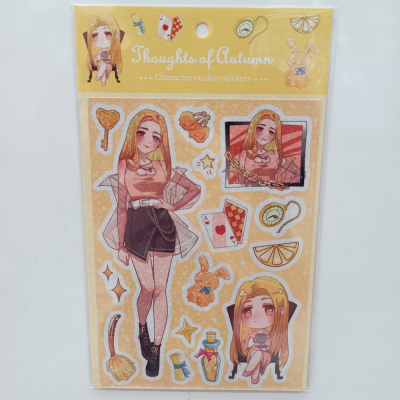 Laser Pretty Girl Cute Girl Goo Card Journal Notebook Decorative Stickers