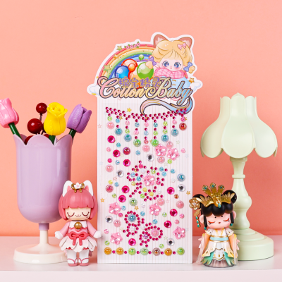 Children's Diamond Stickers Crystal Gem Cartoon Stickers Stickers Princess Girl 3D 3D Reward Sticker Decoration
