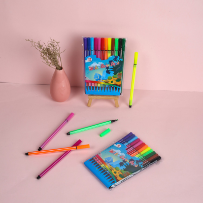 Manufacturers Produce Bagged Children's Products Drawing Pen Color Pencil Stationery Gifts 12 Colors Watercolor Pen