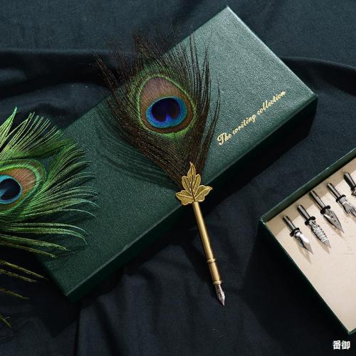 欧式复古羽毛笔套装 广告礼品蘸水笔创意生日礼物 厂家批发加LOGO