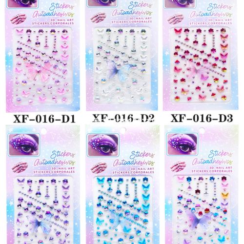 亚克力蝴蝶脸贴钻贴贴纸