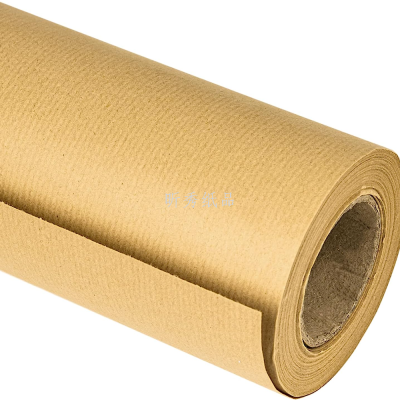 Ribbed Kraft Paper Kraft Wrapping Paper Foreign Trade Printed Gift Paper Spot Goods Can Be Customized