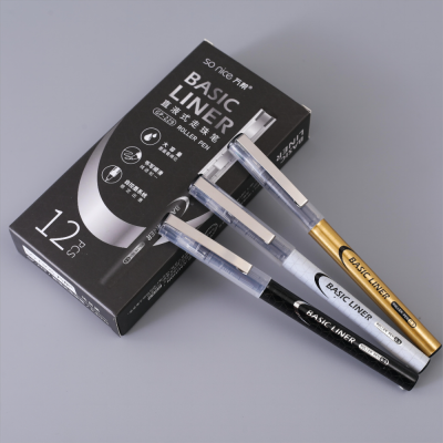 Wangang 229 Metal Hook Straight Liquid Roller Pen St Head 0.5mm Gel Pen Office Signature Pen