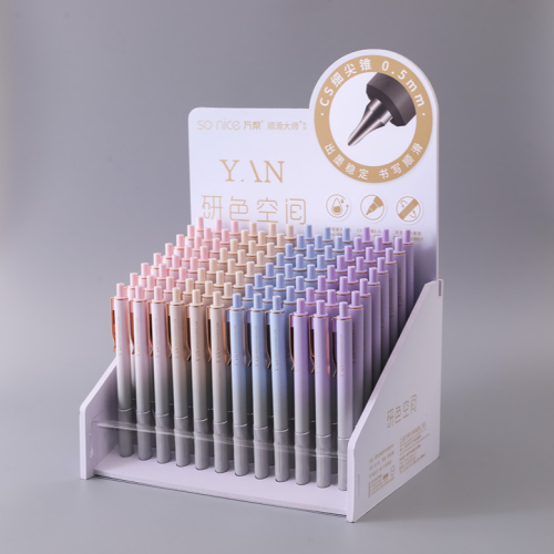 Universal Top 235 Color Research Space Press Gel Pen CS Head Card Set 0.5mm Large Capacity Signature Pen Quick-Drying