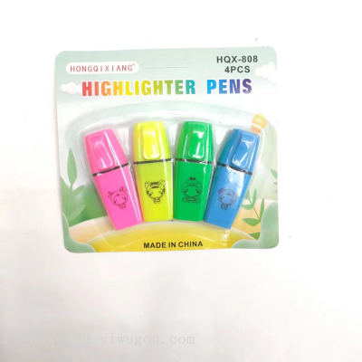 Color Long Fluorescent Pen Students Rough Key Marker Normal Color Candy Color
