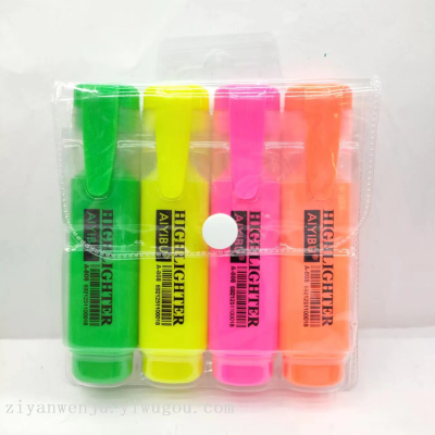 Color Fluorescent Pen Student Key Points Marker Hand Account Large Capacity
