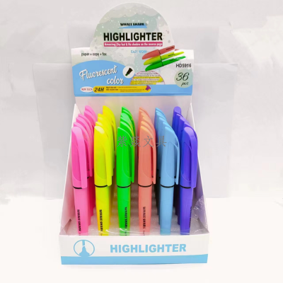 Color Highlighter Display Box Hand Account Pen for Marking Student Special Writing Smooth Ink Evenly