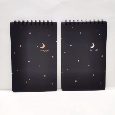  New Black paper pad notebook spiral notebook