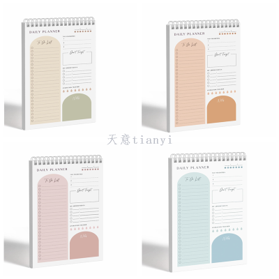 Daily Planner To Do List Notepad 60 Undated Pages | Twin-ring Spiral Bindling 6x9 Inch Desktop Daily Planning Notepad with Protective Cover 