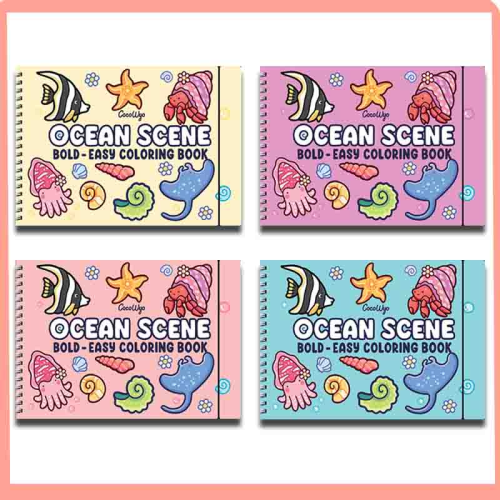 巴西爆款南美海洋动物图画本绘画本填色本A6A5B5A4供线圈本